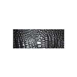 Black Alligator Leather Pattern Satin Scarf (Oblong)