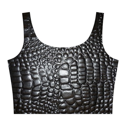 Black Alligator Leather Pattern Midi Sleeveless Dress from ArtsNow.com Top Back