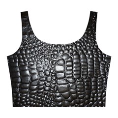 Black Alligator Leather Pattern Midi Sleeveless Dress from ArtsNow.com Top Back