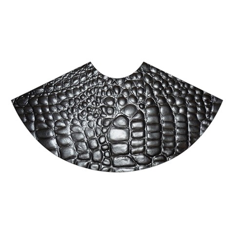 Black Alligator Leather Pattern Midi Sleeveless Dress from ArtsNow.com Skirt Back