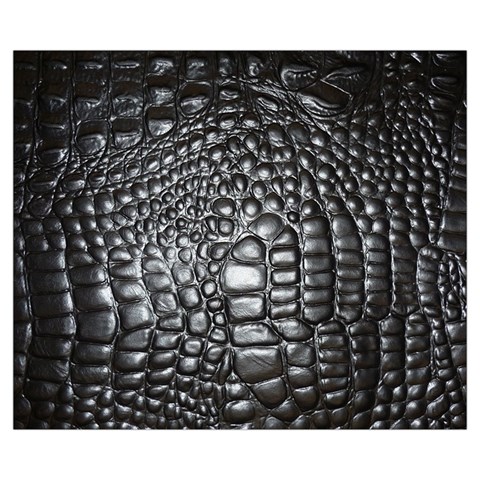 Black Alligator Leather Pattern Medium Tote Bag from ArtsNow.com Front