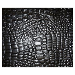Black Alligator Leather Pattern Medium Tote Bag from ArtsNow.com Front