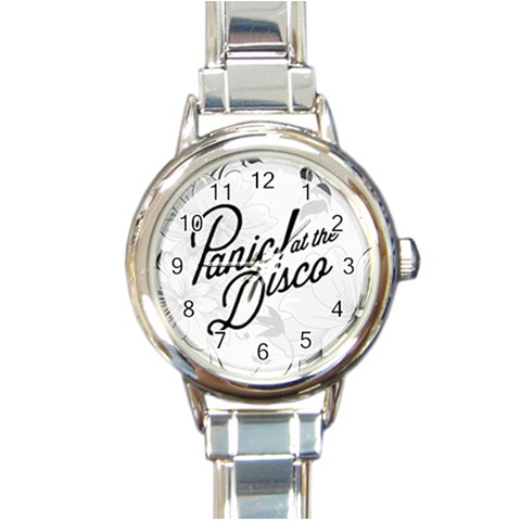 Panic At The Disco Flowers Round Italian Charm Watch from ArtsNow.com Front