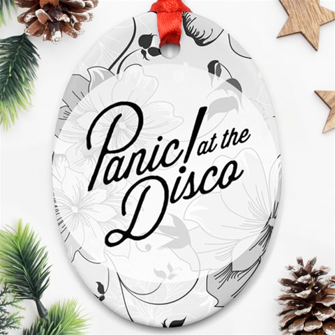 Panic At The Disco Flowers Ornament (Oval) from ArtsNow.com Front