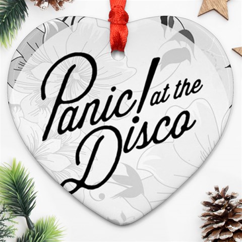 Panic At The Disco Flowers Ornament (Heart) from ArtsNow.com Front