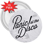 Panic At The Disco Flowers 3  Button (10 pack)