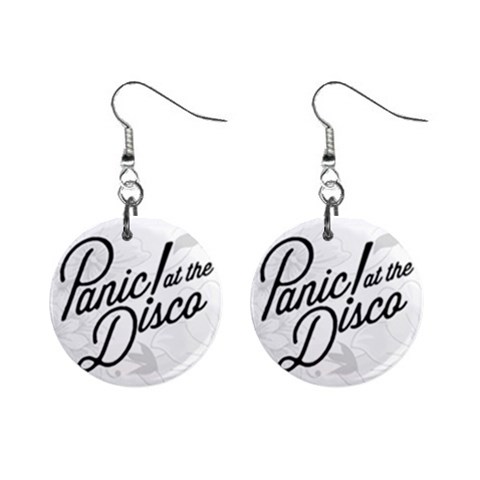 Panic At The Disco Flowers 1  Button Earrings from ArtsNow.com Front