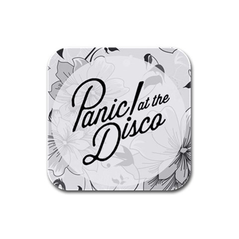 Panic At The Disco Flowers Rubber Square Coaster (4 pack) from ArtsNow.com Front
