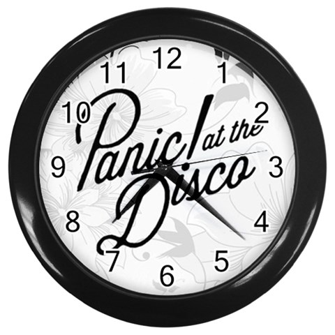 Panic At The Disco Flowers Wall Clock (Black) from ArtsNow.com Front