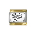 Panic At The Disco Flowers Gold Trim Italian Charm (9mm)