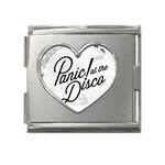 Panic At The Disco Flowers Mega Link Heart Italian Charm (18mm)