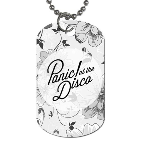 Panic At The Disco Flowers Dog Tag (Two Sides) from ArtsNow.com Front