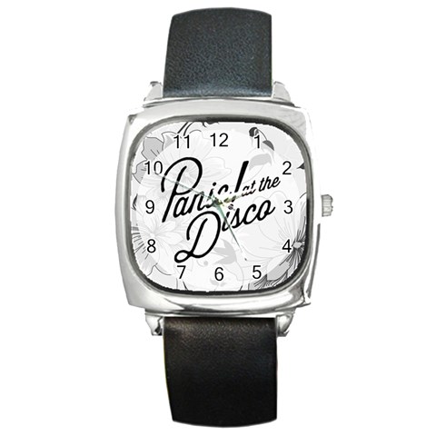 Panic At The Disco Flowers Square Metal Watch from ArtsNow.com Front