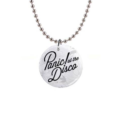 Panic At The Disco Flowers 1  Button Necklace from ArtsNow.com Front