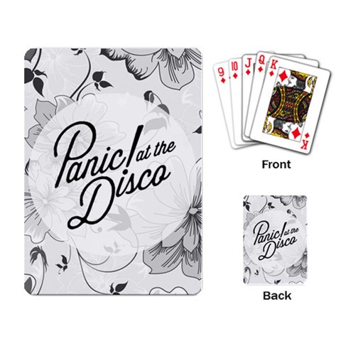 Panic At The Disco Flowers Playing Cards Single Design from ArtsNow.com Back