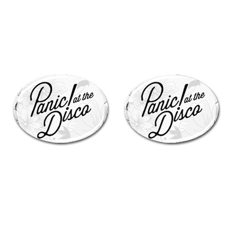 Panic At The Disco Flowers Cufflinks (Oval) from ArtsNow.com Front(Pair)