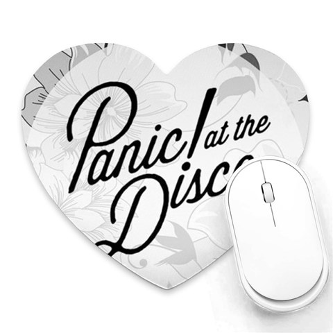 Panic At The Disco Flowers Heart Mousepad from ArtsNow.com Front