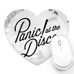 Panic At The Disco Flowers Heart Mousepad