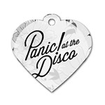 Panic At The Disco Flowers Dog Tag Heart (One Side)