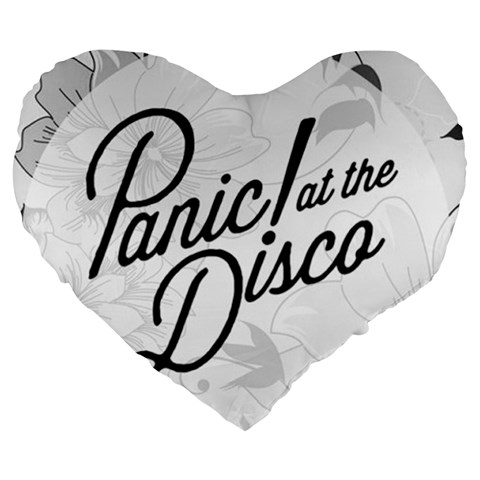 Panic At The Disco Flowers Large 19  Premium Heart Shape Cushion from ArtsNow.com Front