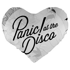 Panic At The Disco Flowers Large 19  Premium Heart Shape Cushion from ArtsNow.com Back