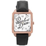 Panic At The Disco Flowers Rose Gold Leather Watch 