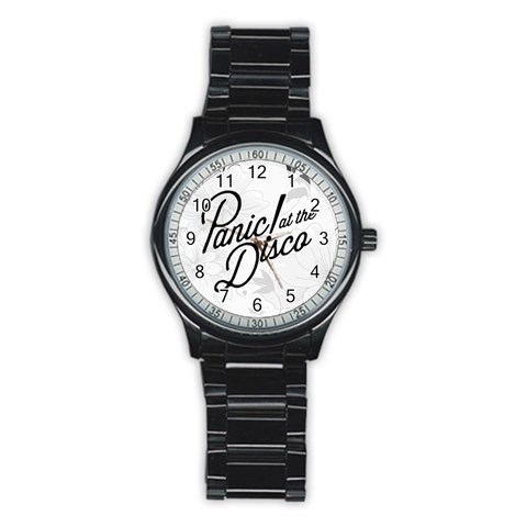Panic At The Disco Flowers Stainless Steel Round Watch from ArtsNow.com Front