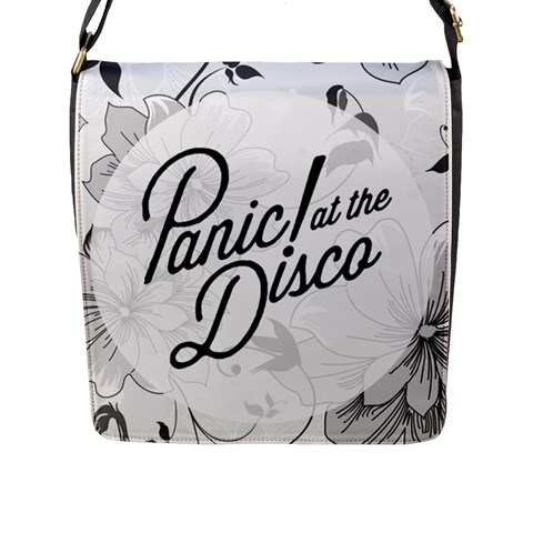 Panic At The Disco Flowers Flap Closure Messenger Bag (L) from ArtsNow.com Front