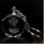 Panic At The Disco Flowers Clover 3D Engraving Circle Key Chain