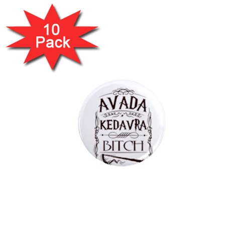 Avada Kedavra Bitch Harry  Potter 1  Mini Magnet (10 pack)  from ArtsNow.com Front