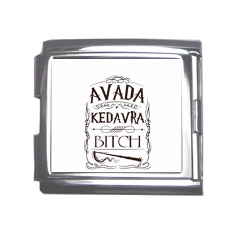 Avada Kedavra Bitch Harry  Potter Mega Link Italian Charm (18mm) from ArtsNow.com Front