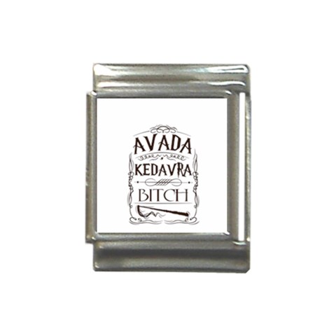 Avada Kedavra Bitch Harry  Potter Italian Charm (13mm) from ArtsNow.com Front