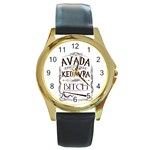 Avada Kedavra Bitch Harry  Potter Round Gold Metal Watch