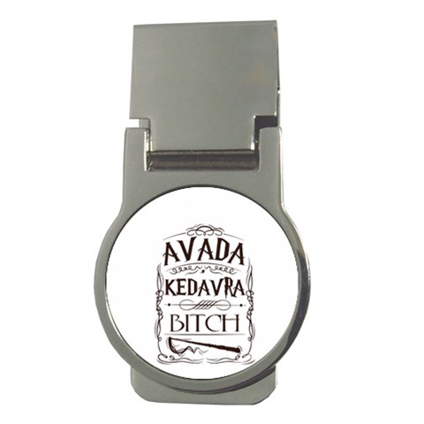 Avada Kedavra Bitch Harry  Potter Money Clip (Round) from ArtsNow.com Front