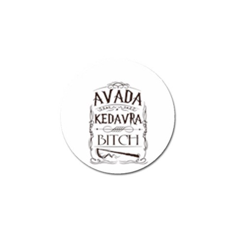 Avada Kedavra Bitch Harry  Potter Golf Ball Marker (4 pack) from ArtsNow.com Front