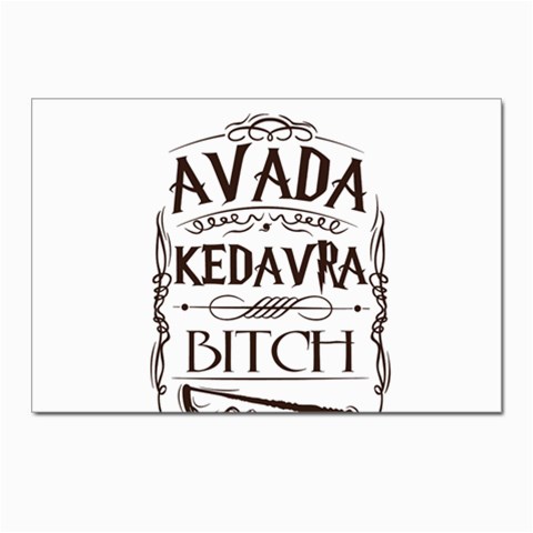 Avada Kedavra Bitch Harry  Potter Postcards 5  x 7  (Pkg of 10) from ArtsNow.com Front