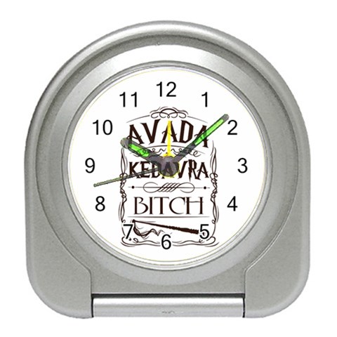 Avada Kedavra Bitch Harry  Potter Travel Alarm Clock from ArtsNow.com Front