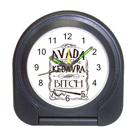 Avada Kedavra Bitch Harry  Potter Travel Alarm Clock from ArtsNow.com Front