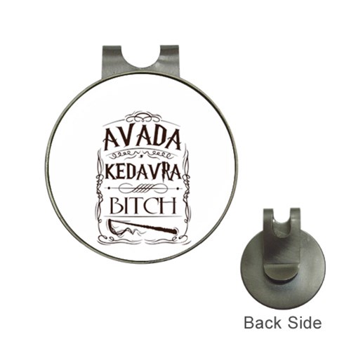 Avada Kedavra Bitch Harry  Potter Golf Ball Marker Hat Clip from ArtsNow.com Front