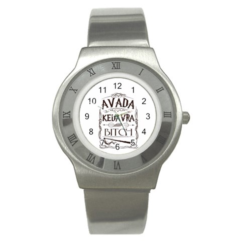 Avada Kedavra Bitch Harry  Potter Stainless Steel Watch from ArtsNow.com Front