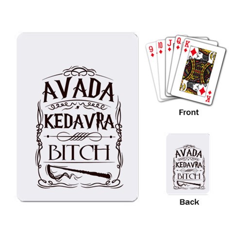 Avada Kedavra Bitch Harry  Potter Playing Cards Single Design from ArtsNow.com Back