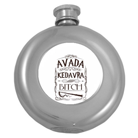 Avada Kedavra Bitch Harry  Potter Hip Flask (5 oz) from ArtsNow.com Front