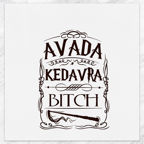 Avada Kedavra Bitch Harry  Potter Canvas 12  x 12  from ArtsNow.com 11.4 x11.56  Canvas - 1