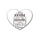 Avada Kedavra Bitch Harry  Potter Rubber Heart Coaster (4 pack)
