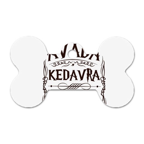 Avada Kedavra Bitch Harry  Potter Dog Tag Bone (Two Sides) from ArtsNow.com Front