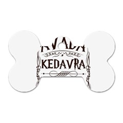 Avada Kedavra Bitch Harry  Potter Dog Tag Bone (Two Sides) from ArtsNow.com Back
