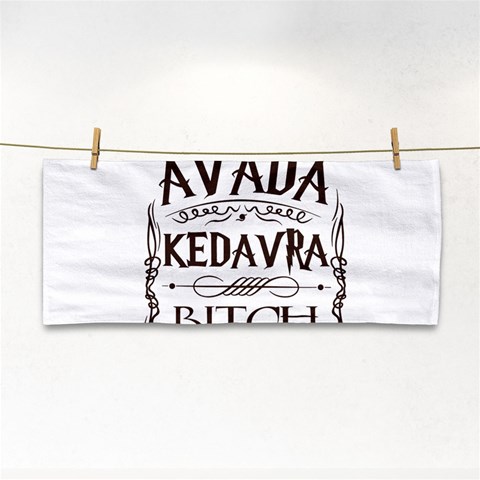 Avada Kedavra Bitch Harry  Potter Hand Towel from ArtsNow.com Front