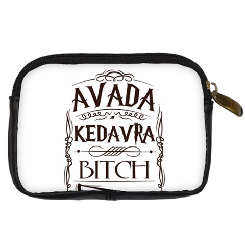Avada Kedavra Bitch Harry  Potter Digital Camera Leather Case from ArtsNow.com Back