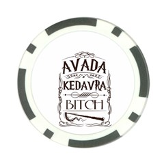 Avada Kedavra Bitch Harry  Potter Poker Chip Card Guard (10 pack) from ArtsNow.com Back