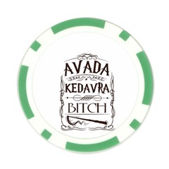 Avada Kedavra Bitch Harry  Potter Poker Chip Card Guard (10 pack) from ArtsNow.com Back